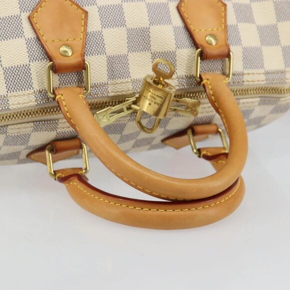 LOUIS VUITTON Damier Azur Speedy Bandouliere 25 Hand Bag N41000 LV Auth 143958V - Picture 8 of 16